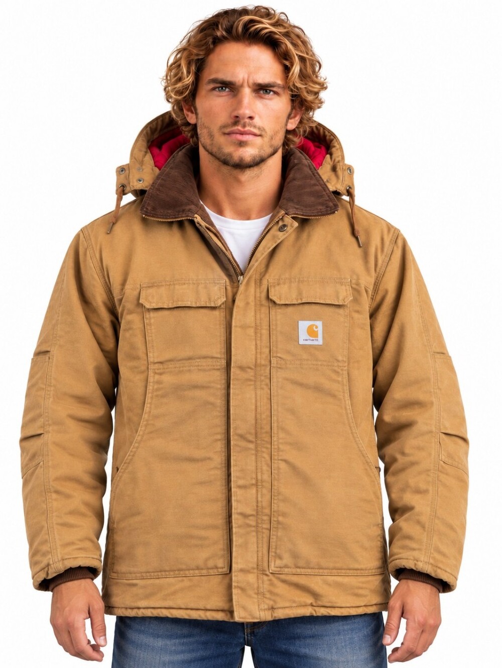 Vintage 90s Carhartt CQ186 Chore Jacket Size 50 XXL USA Hood Included